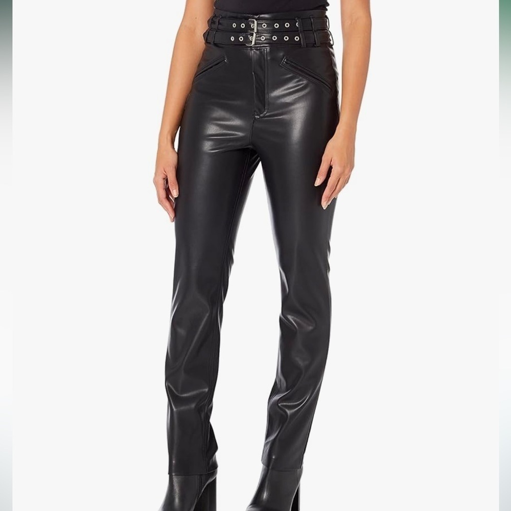 Blank NYC The Lexington Vegan Leather Black Size 25 NWT